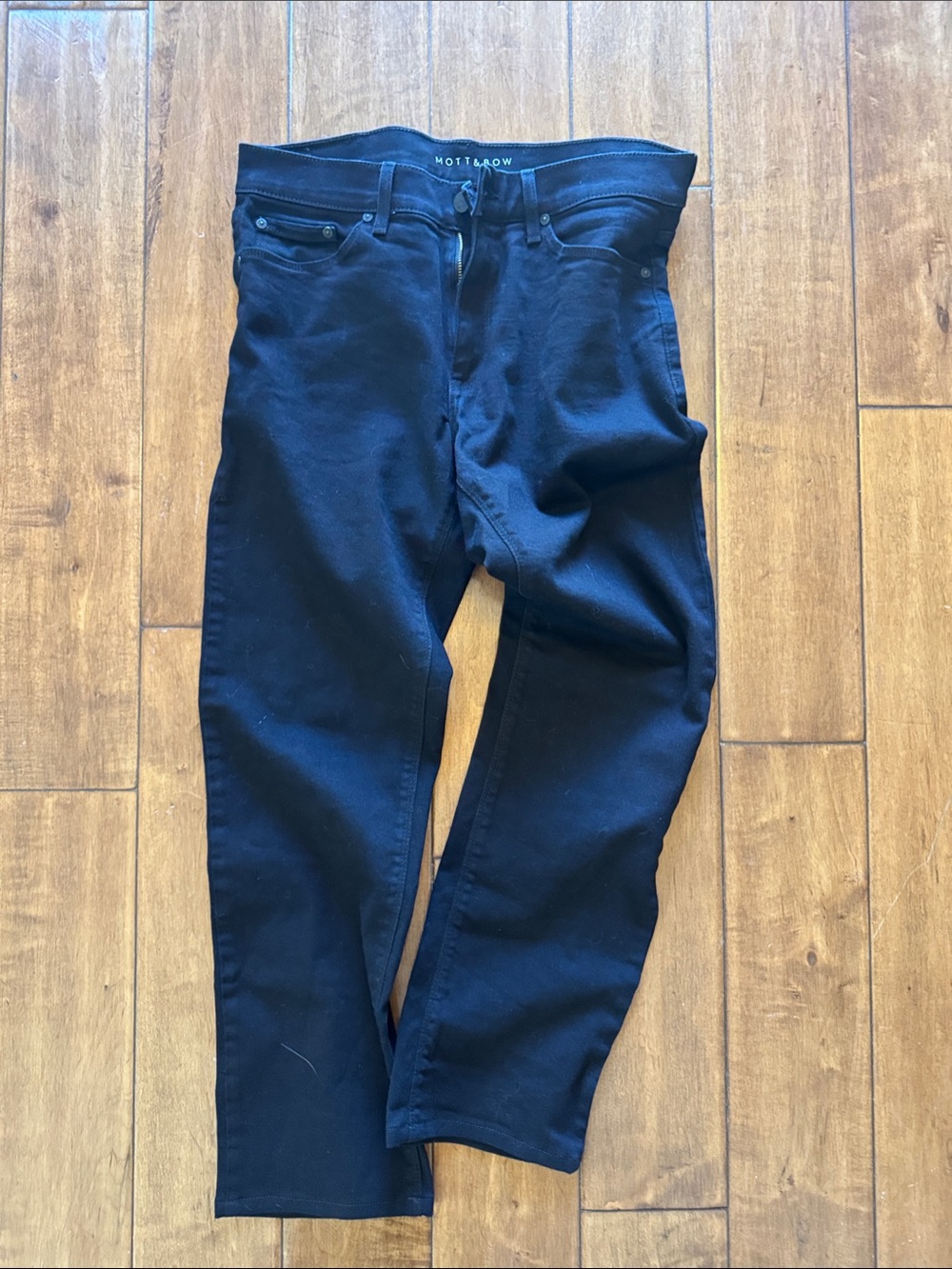 Mott & Bow Men's Slim Straight Jeans in Black 31x30